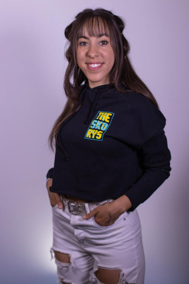 Sliced Cropped Hoodie